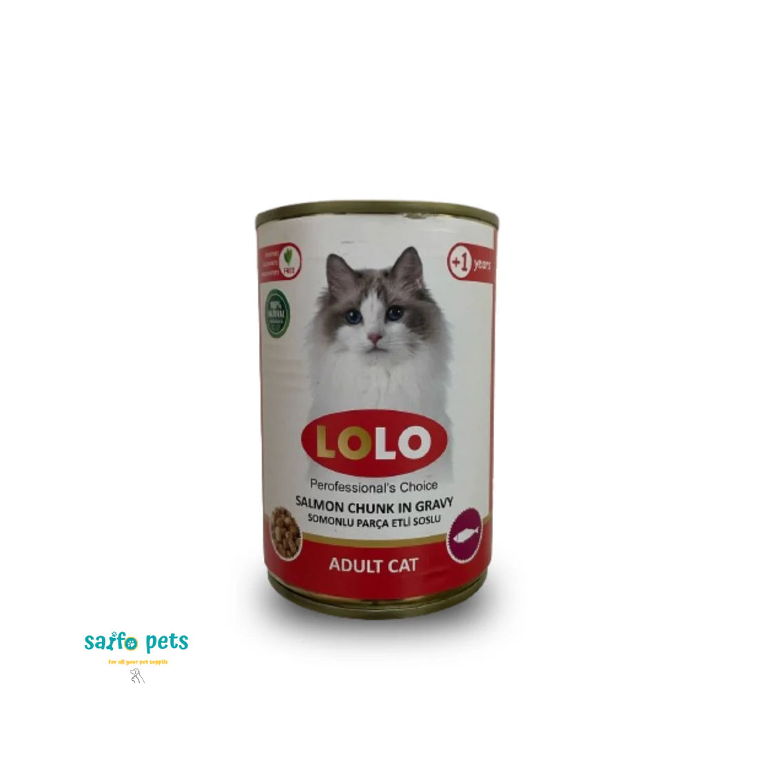 LoLo Wet Food Salmon Flavor _ لولو طعام رطب للقطط بنكهة السلمون