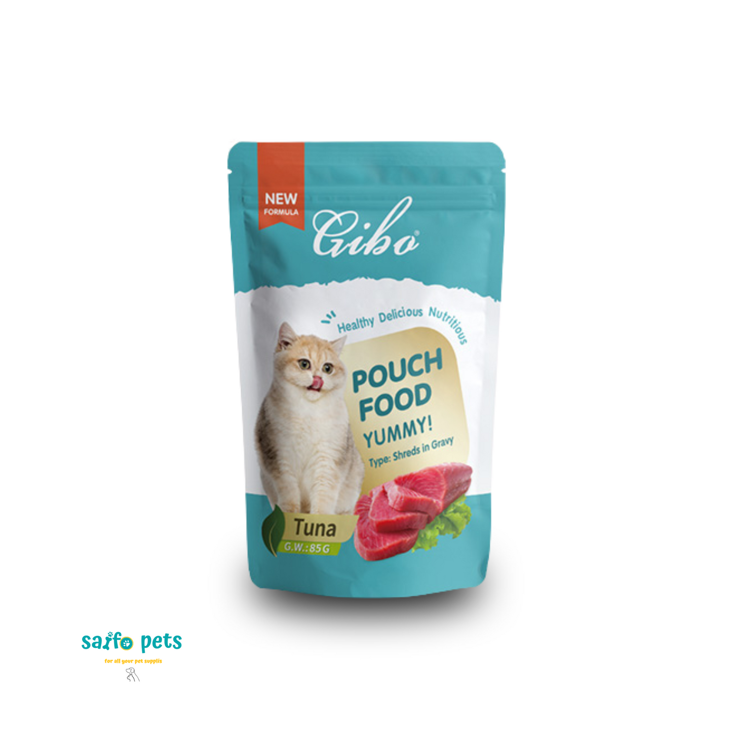 Giba wet cat food with Tuna flavor - جيبا طعام رطب للقطط بنكهة التونا